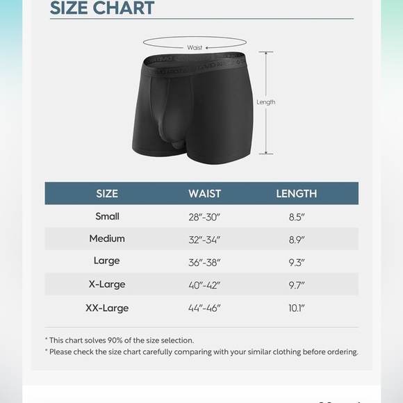 NWOT David Archy Ultra Soft Micro Modal Moisture Wicking Boxer Brief BLK XXL - Picture 3 of 6